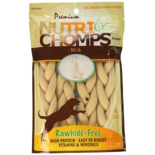 Premium Nutri Chomps Milk Flavor Braid Dog Chews Premium Nutri Chomps Milk Flavor Braid Dog Chews